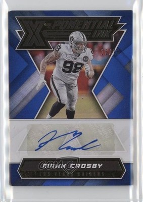 2020 Panini XR X-Ponential Ink Blue 15/25 Maxx Crosby #XP-MC Auto 4f5