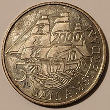 Netherlands 2000 5 Florin Medal/Fantasy Coin Sail Amsterdam