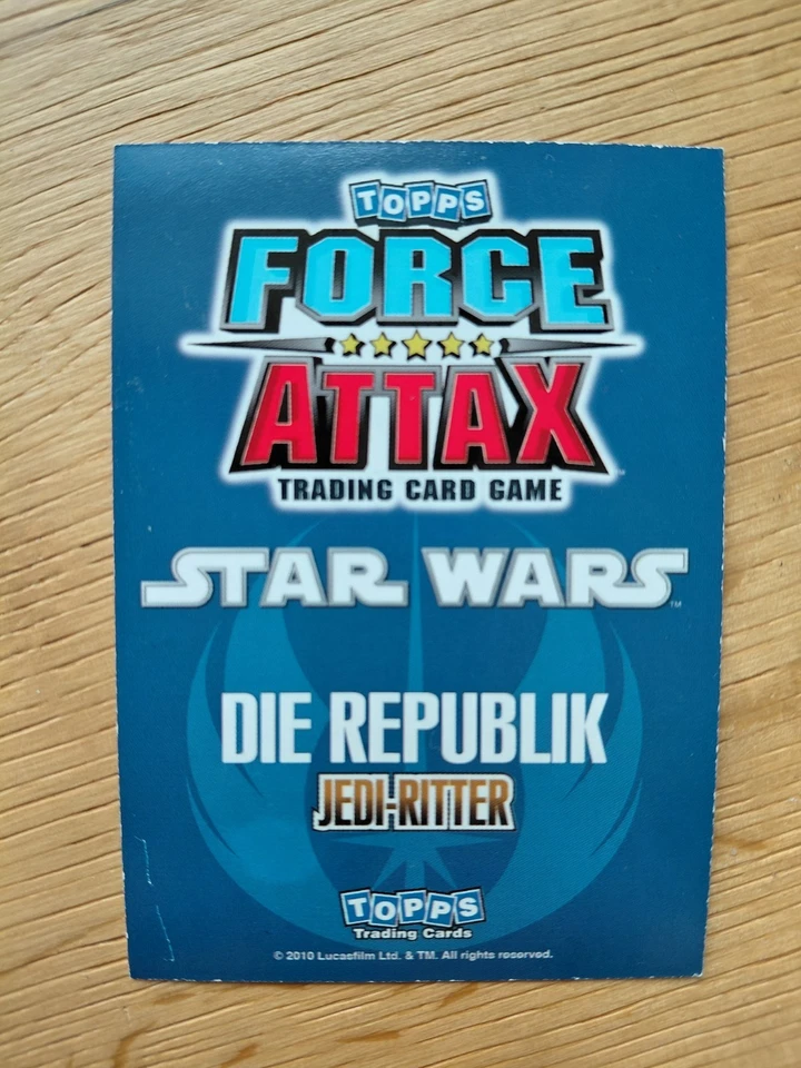 LE4 Anakin Skywalker Force Attax Serie 1 (deutsch) - Limited Edition aus 2010 - Bild 2 von 4