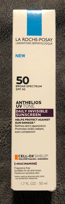 New La Roche-Posay Anthelios UV Tone Daily Sunscreen SPF 50 EXP 8/2026 Radiance