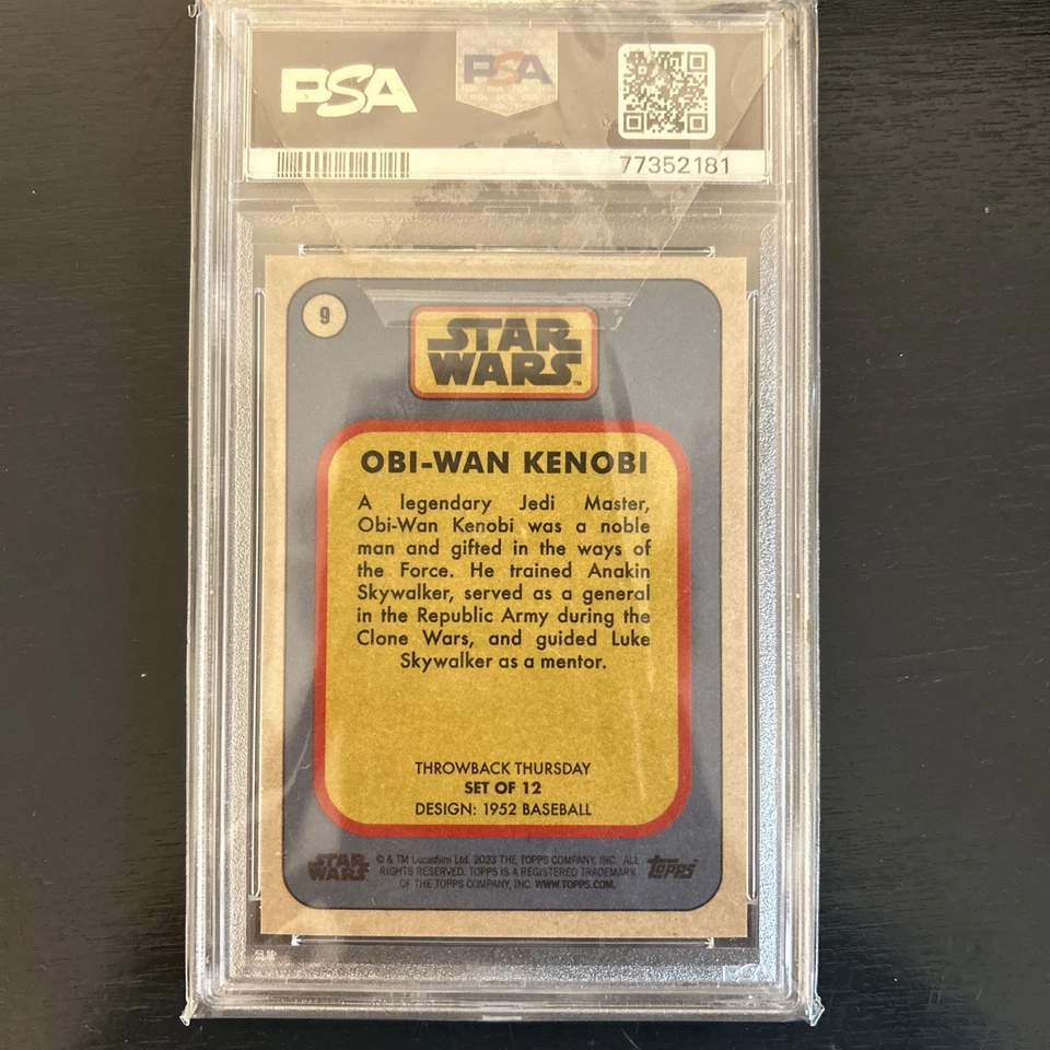 OBI-WAN KENOBI PSA 10 2023 Topps Star Wars Throwback Thursday TBT #9 C3 - Image 2 of 2