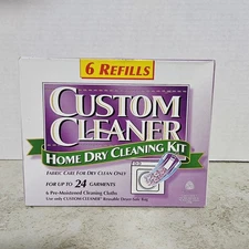 Custom Cleaner Home Dry Cleaning Kit 6 Refills For Up To 24 Garments