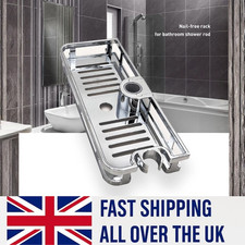 Bathroom Hanging Pole Shower Caddy Basket Tidy Storage Shelf Organiser Tray Rack