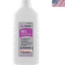 Swan 91 Isopropyl Rubbing Alcohol 16 Fl Oz - Fast-Drying Antiseptic Solution