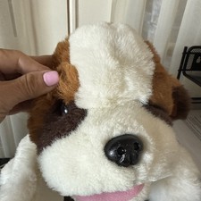 FAO Schwarz St. Bernard Puppy Dog Plush Puppet Stuffed Animal 22" x 12" 3969