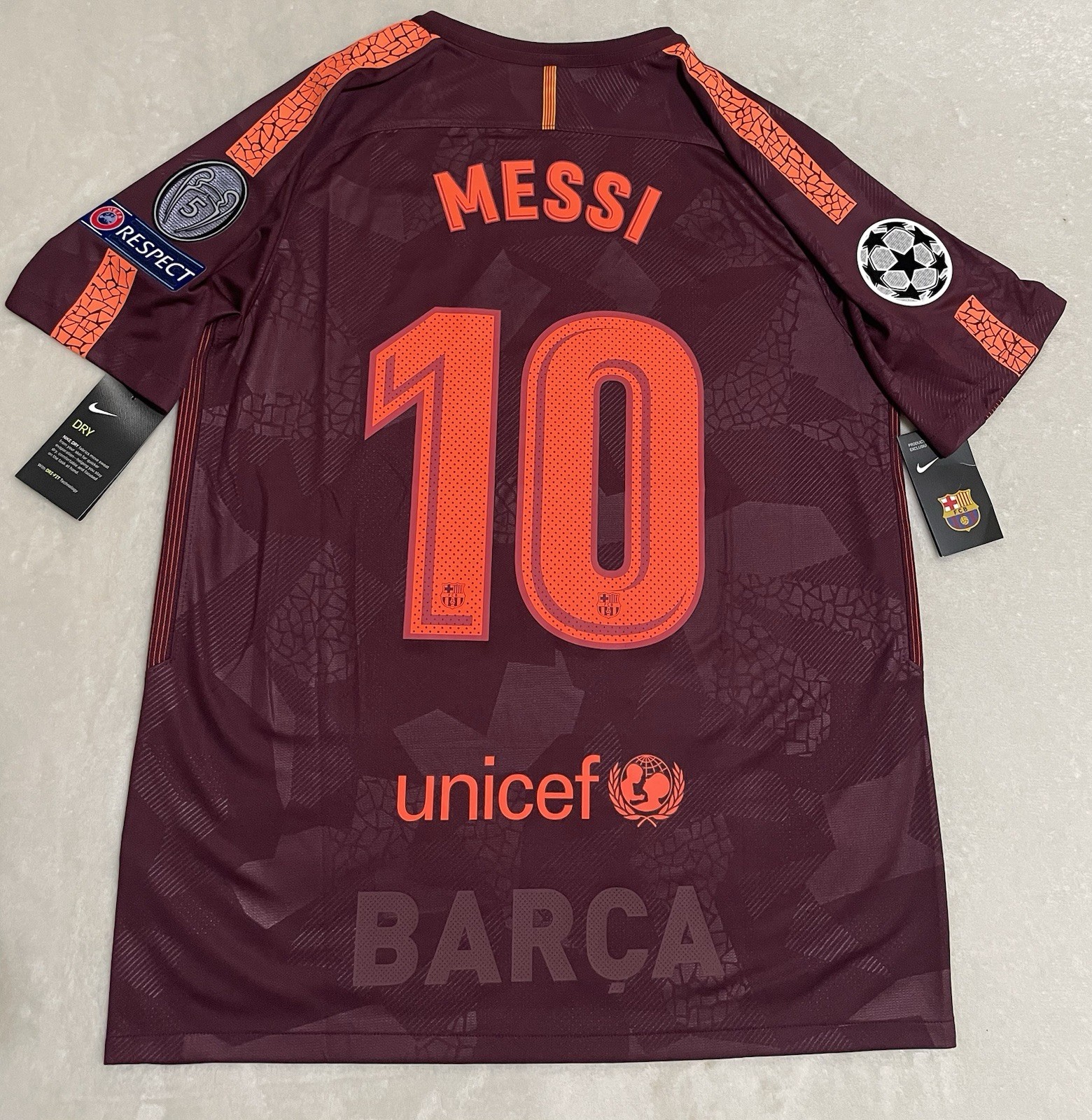 NIKE BARCELONA MESSI CHAMPIONS LEAGUE SIZE M REAL MADRID MÉXICO AMERICA CHIVAS
