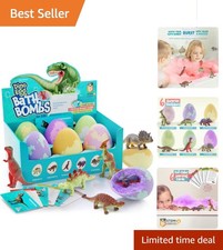 Dino Egg Bath Bombs Set: 6 Colorful Surprise Toys for Fun Educational Baths