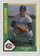 1990 CMC AAA Columbus Clippers Green Back Jim Leyritz #11 0q3