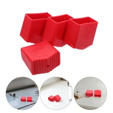 4Pcs Reusable Rubber Ladder Feet Replacement Covers Red Ladder Foot Protector