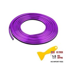 Car Interior Trim Strips Moulding Line Auto Dashboard Decoration 16.4 Ft Purple