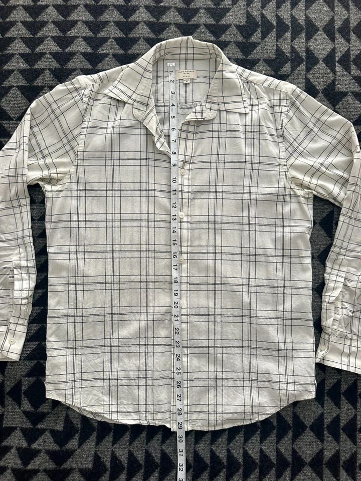 Camisa xadrez masculina manga longa Club Monaco tamanho M - Imagem 4 de 4