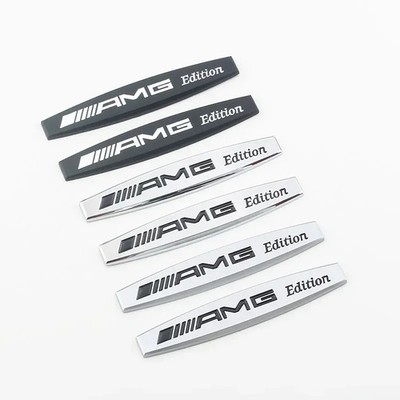 3D Metal Black AMG Edition Emblem Car Fender Badge For Mercedes Benz AMG Edition