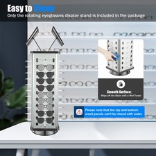 Eyewear Display Stand Sunglasses Display Holder with Mirror for Store/44 Pairs
