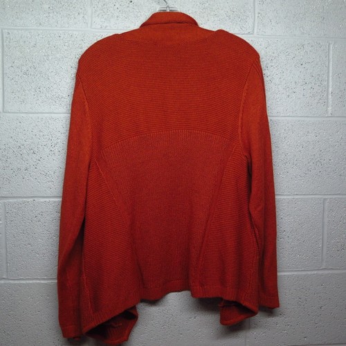 CJ Banks Womens Burnt Orange Long Sleeve Cardigan Sweater Size X NEW - Picture 7 of 9