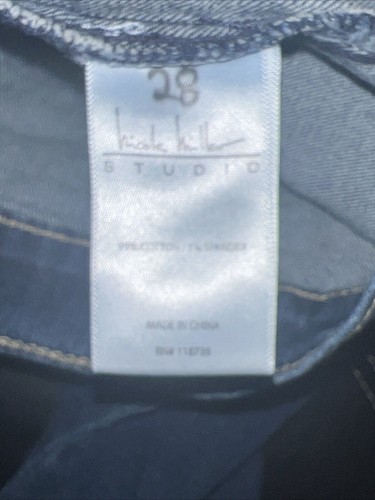 Nicole Miller Studio Women's Pearl Embroidered Jean Jacket M - Picture 10 of 11