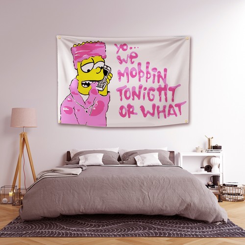 We Mobbin Or What Flag 3x5Ft Banner Funny College Frat Room Dorm Room Wall Decor - 第 2/7 張圖片