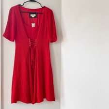 New   Maeve Anthropologie Juliet Red Corset Dress  Size 6