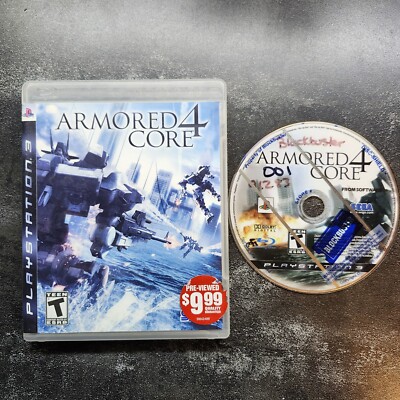 Armored Core 4 Sony PlayStation 3 PS3 Blockbuster Rental Armored Core 4 Sony PlayStation 3 PS3 Blockbuster Rental