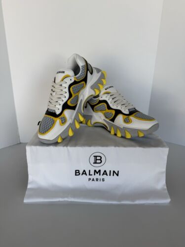 Balmain- East Leather and Mesh Sneakers US Size 9 - 第 1/8 張圖片