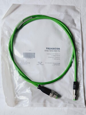 New Beckhoff ZK1090-3161-0010 M12-M8 1m 4 Pin Male Ethercat/Ethernet Cable Pur