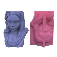 Silicone Casting Mold Girl Shape Vase Mold Clay Moulds for Vases Pen Holder