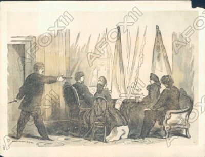 1933 Artist Engraving Of J Wilkes Booth Assassination Of Lincoln Press Photo