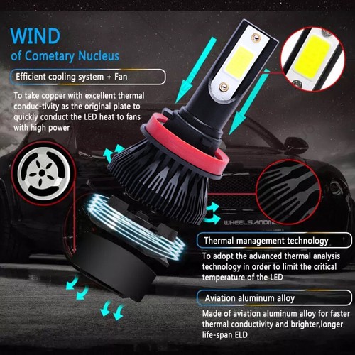For 2011-2017 Lexus CT200h 6X Combo LED Headlight Hi/Lo + Fog Lights Bulbs 6000K - Picture 7 of 12