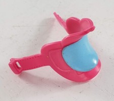 Miniature Pink Saddle Plastic Model Horse Toy