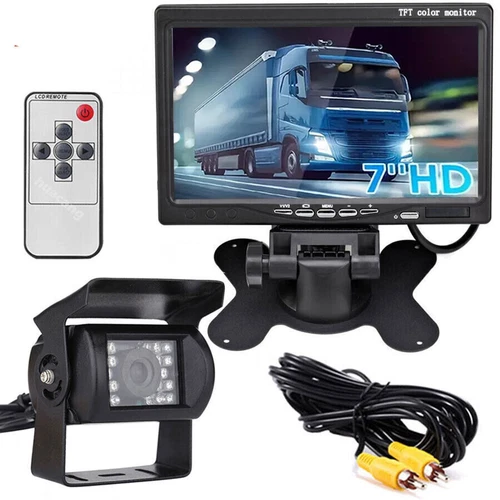 7" Backup Camera and Monitor Kit System Reverse Parking For Truck RV Caravan Bus - Picture 3 of 14