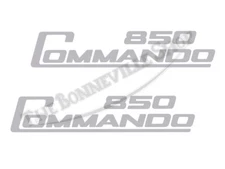Norton Commando 850 Silver Sidepanel Logo Decals Stickers (2) PN# 06-5095