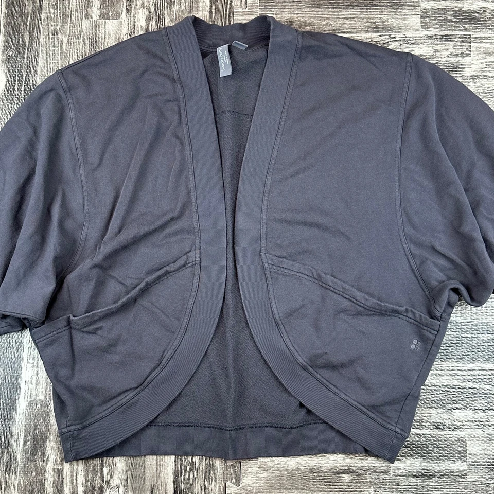 Cárdigan SWEATY BETTY Cora Sb8086 Gris Urbano Talla XS (0-2) 100% Algodón Orgánico Foto 2 de 4