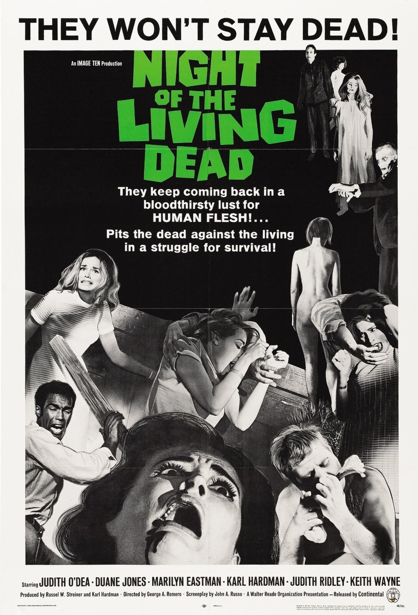 美品⭐︎レア⭐︎Living dead ポスター 1968 Night Of The Living Dead Movie Poster 11X17 Ben Tom Judy
