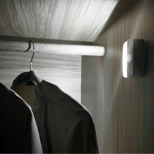 2x LED Motion Sensor PIR Night Light Cordless Battery Powered Closet Stair Light - Picture 10 of 11