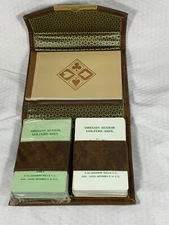 Vintage Redislip Playing Cards – 2 Decks Leather Case Senior Golfers Assn