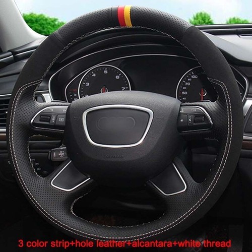 Custom made PU Leather Steering Wheel Cover Stitch on Wrap For Nissan Murano 09+ - Picture 6 of 11