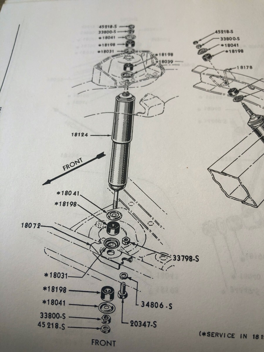 NOS 1952-1959 FORD Thunderbird Shock Absorber BUSHING REPAIR KIT