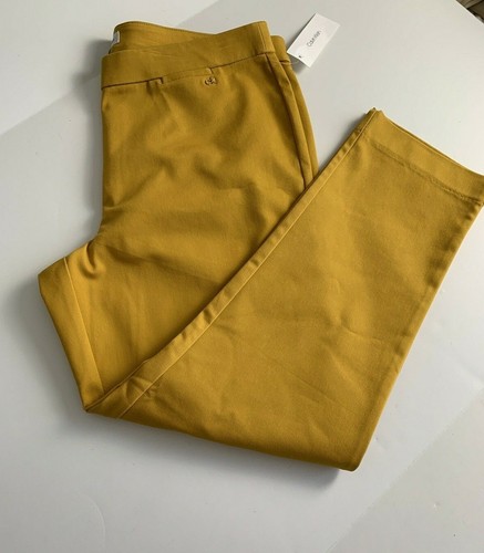 PANTALONE/LEGGINGS DONNA CALVIN KLEIN COLORE OCRA TAGLIA XL STRECH - Foto 8 di 12