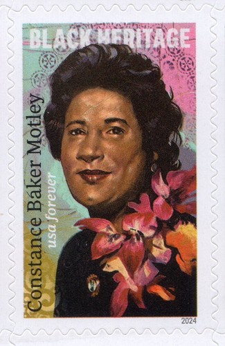 Scott #5830 Constance Baker Motley Plate Block of 4 Forever Stamps - MNH UV - Picture 3 of 4