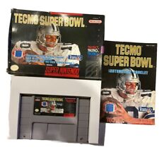 Tecmo Super Bowl (Super Nintendo SNES, 1993) CIB Complete W/ Manual Tested
