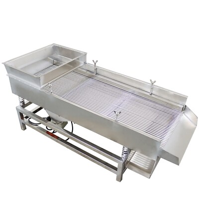 110V Full Stainless Steel Linear Vibrating Screen 6mm Long Strip Screen