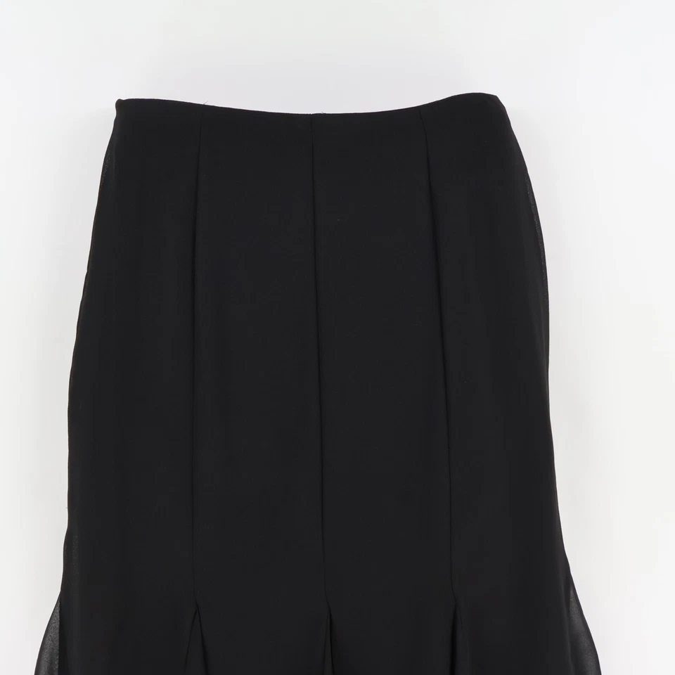 J.B.S. Midi Pencil Skirt Womens Size 6 Black Pleated Ruffle Hem Classy Business - Изображение 4 из 4