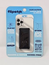Flipstik Defy Gravity Cell Phone Stick  Stand with Grip Loop - Black - New