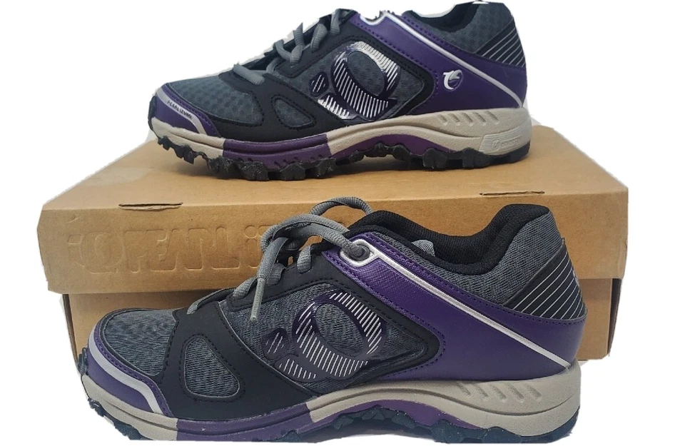 Туфли велосипедные туристические Pearl Izumi W X-ALP Seek V женские 38 евро США 7 фиолетовый серый - Изображение 2 из 4