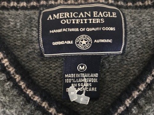American Eagle Pullover V-Ausschnitt Pulli Damen Größe M grau Lammwolle - Bild 11 von 12