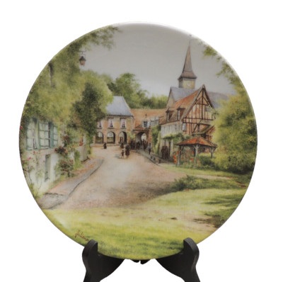 Limoges Collectors Plate Michel Julien, Le dimanche au village, Paysages de Fran