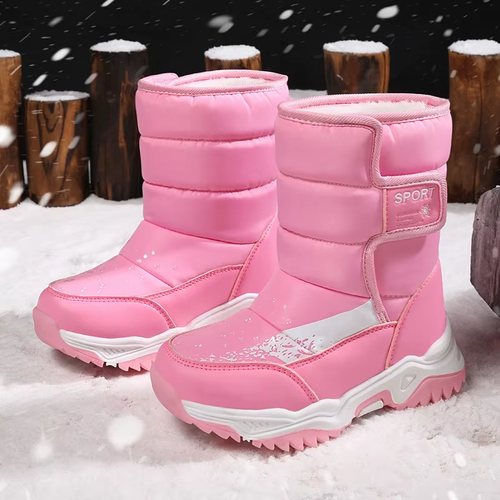 Kinder Winterstiefel Wasserdicht Plüsch Schneeschuhe Mädchen Jungen Outdoor - Bild 5 von 12