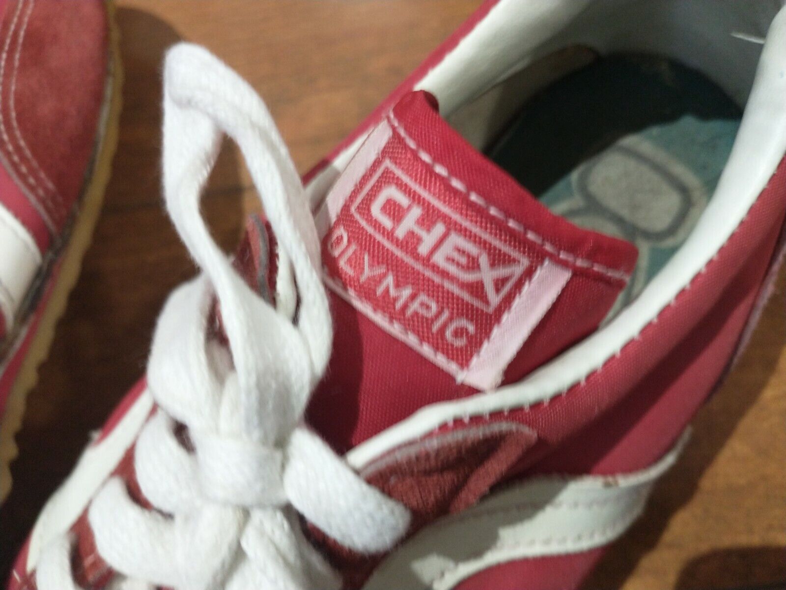 Rare 1970s Bobby Riggs Chex Olympic Red Suede Sne… - image 3