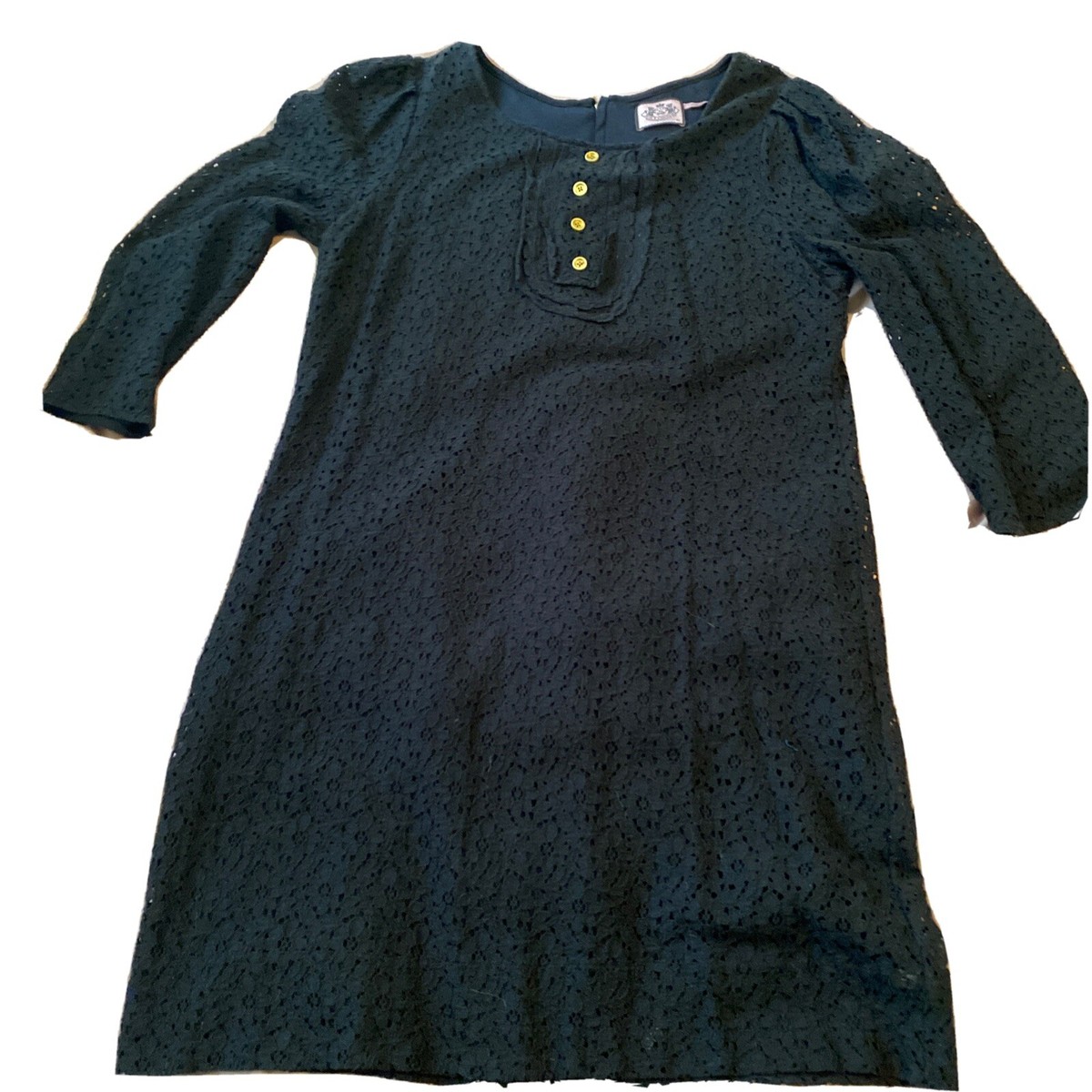chinese dress ladies Juicy Couture Jus Couture Black Silk Dress 55 36115466  trenbe