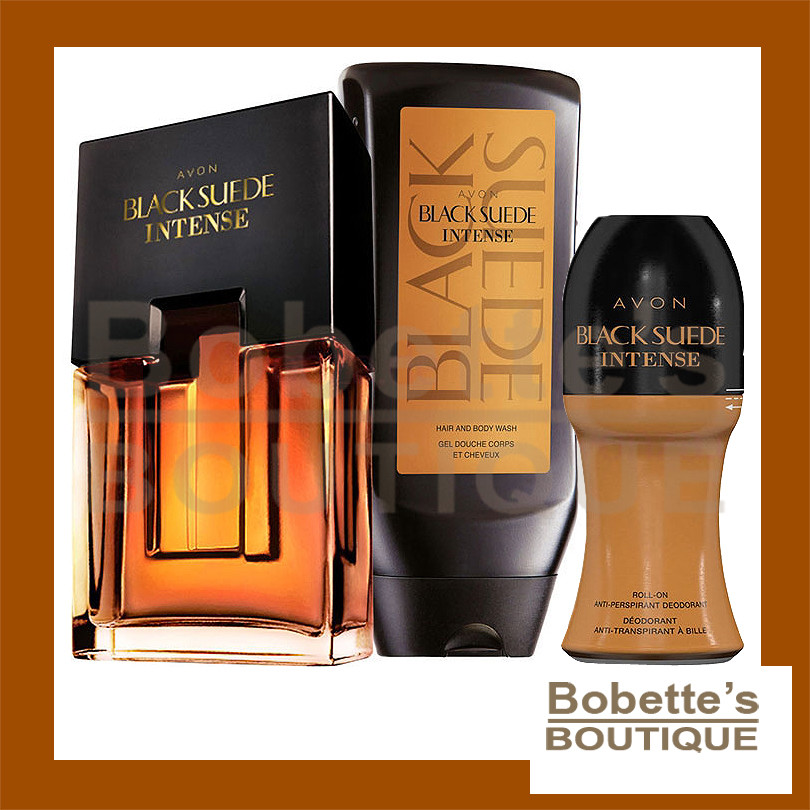 Black Suede Intense Avon Idée Cadeau Idéale pour Homme Lot Parfum et Soins
