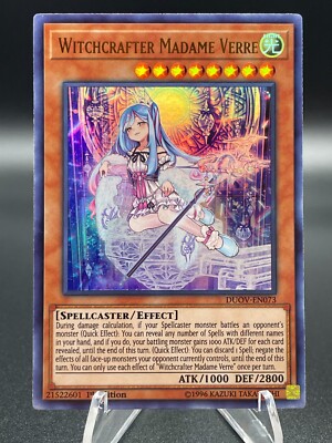 遊戯王　PSA10　WITCHCRAFTER MADAME VERRE Amazon.com: Witchcrafter Madame Verre - DUOV-EN073 - Ultra
